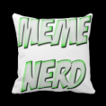 Meme Nerd Green Pillow